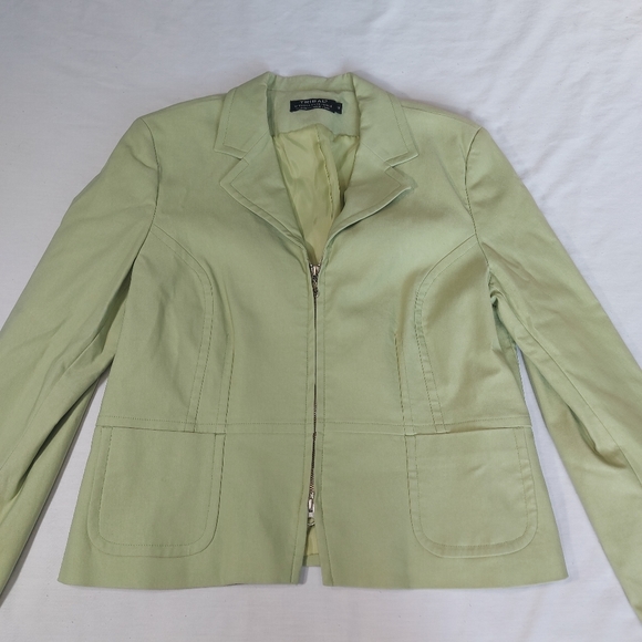 Tribal Light Green Spring Jacket Blazer, 12 - Picture 3 of 14